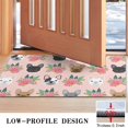 thumbnail image 3 of Pink French Bulldog Flowers Florals Door Rugs,Washable Non Slip Door Mats Indoor,Decorative Door Mats,Entry Mat Indoor for Entrance,Bedroom,Kitchen,Bathroom,17"x30", 3 of 6