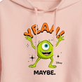 thumbnail image 3 of Monsters Inc. - Mike Yeah Maybe  - Juniors Cropped Pullover Hoodie, 3 of 5