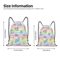 thumbnail image 2 of Xecao Cute Unicorn Pattern Sports Drawstring Backpack - String Swim Gym Bag with Wet Proof Pocket for Women&Men-Medium, 2 of 6