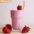 thumbnail image 4 of 10 Pack Reusable Glass Straws, Bent Glass Drinking Straws with 2 Cleaning Brushes, for Smoothies, Milkshakes, Juice, 4 of 6
