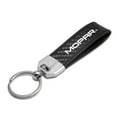 thumbnail image 1 of Mopar Real Carbon Fiber Leather Strap Key Chain with Black stitching, 1 of 4