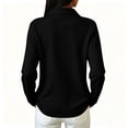 thumbnail image 4 of Womens Long Sleeve Polo Shirts Button Down Soft Breathable Collared Retro Golf Office Everyday Tops, 4 of 7