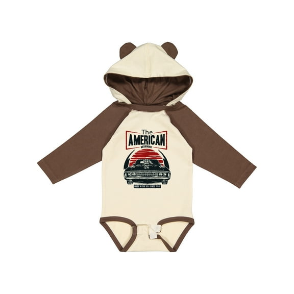 Inktastic American Muscle Car Boys or Girls Long Sleeve Baby Bodysuit