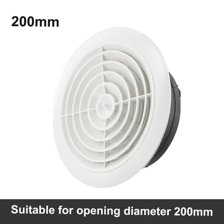 

75-200mm Round Adjustable Wall Interior Vent ABS Ventilation Grille Vent Cover