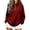 Wine, variant on Women Sweatshirt Zaewscy Women's Solid Color Loose Half-ZipLong-Sleeved Turndowm Collar Tops Pink XL