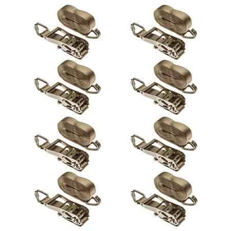 

2 x 27 Ratchet Straps with J-Hooks - 8 Pack