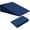 Navy Blue, variant on White Bed Wedge Pillow Cover with Side Pocket, Soft Breathable Microfiber Wedge Pillowcase with Zipper, 25" x 25" x 10" - Durable & Machine Washable
