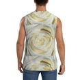 thumbnail image 4 of Uemuo White Rose Pattern Men's Sleeveless T-Shirt,Muscle Athletic Tank Top, Moisture-wicking Quick-dry Breathable Classic Tee Top for Gym Run Outdoor Sports-3X-Large, 4 of 8