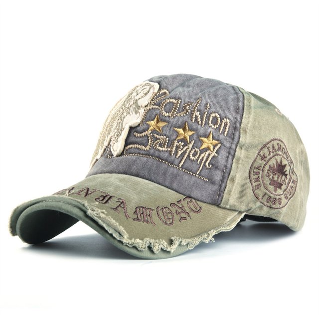Gorra de béisbol de anime indio de mezclilla lavada para hombre y mujer