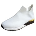 thumbnail image 2 of longantii Orthopedic Sandals for Women Wide Width Tennis Shoes Slip On Fashion Hollow Sneakers Non Slip Mesh Casual Shoes White, 2 of 5