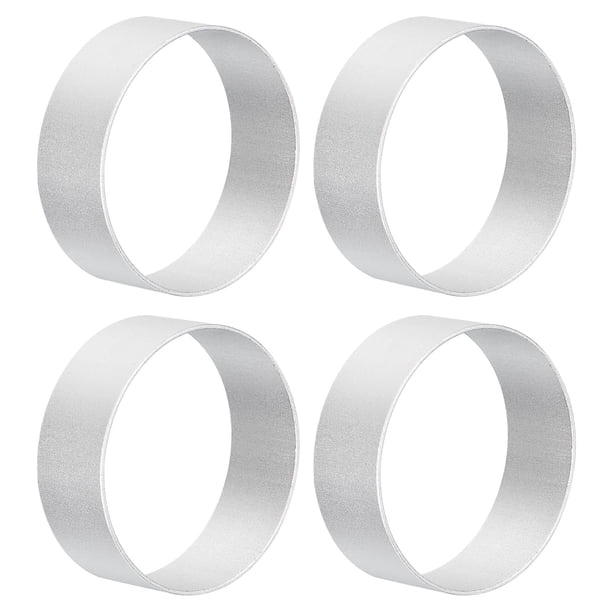 Cortador Redondo de Galletas Unique Bargains 4uds Aleación Aluminio Forma Círculo Plata