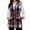 Wine, variant on jobturf Plaid Vest for Women Single Breasted Sleeveless Jackets with Belt and Pockets Fall Winter Loose Fit Casual Layering Waistcoat S-2XL