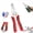 Red, variant on Borikise 16-in-1 Wire Stripping Pliers, Heavy Duty Cr-V Cable Crimper and Cutter with Built-in Voltage Tester for Professional Electrical Repair