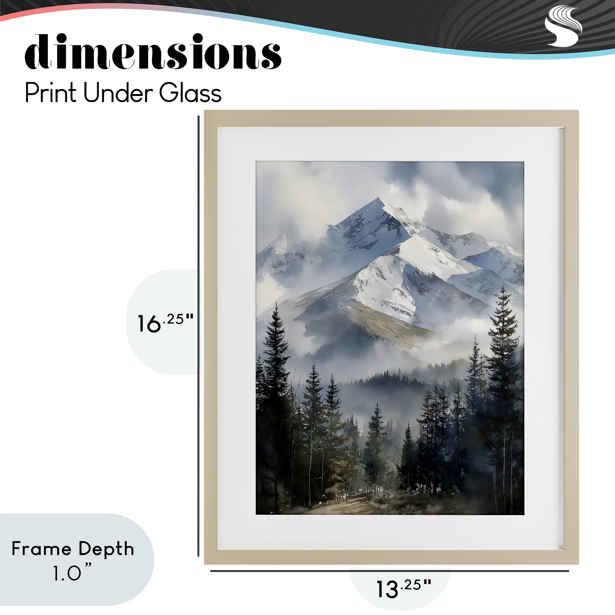 Stupell Industries Snow & Mist Alpines Birch Framed Print Under Glass, design by Franklyn Gregory