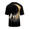 thumbnail image 6 of Mens Halloween Shirts Short Sleeve Crew Neck Pumpkin Bat Pullovers Causal Loose Funny Tees, XL, 6 of 7