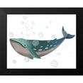 thumbnail image 2 of Fab Funky 14x12 Black Modern Framed Museum Art Print Titled - Whale Bubbles 2, 2 of 5