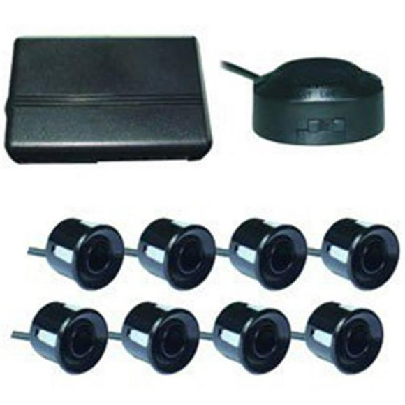 Boyo VTSR220 4 Rear and 4 Front Parking Sensors Black