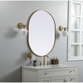 thumbnail image 3 of Metal Frame Oval Mirror 30x40 Inch in Brass, 3 of 3