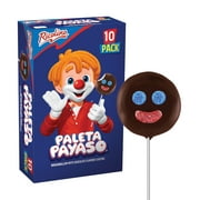 Paleta Payaso Marshmallow Lollipops With Chocolate Flavored Coating, Net Wt. 15.8 Ounces, 10 Count Box