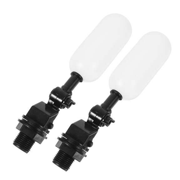 ELAYARD Black Plastic Tank Pond Float Valves for Water Conservation, 2-Pack Replacement Parts