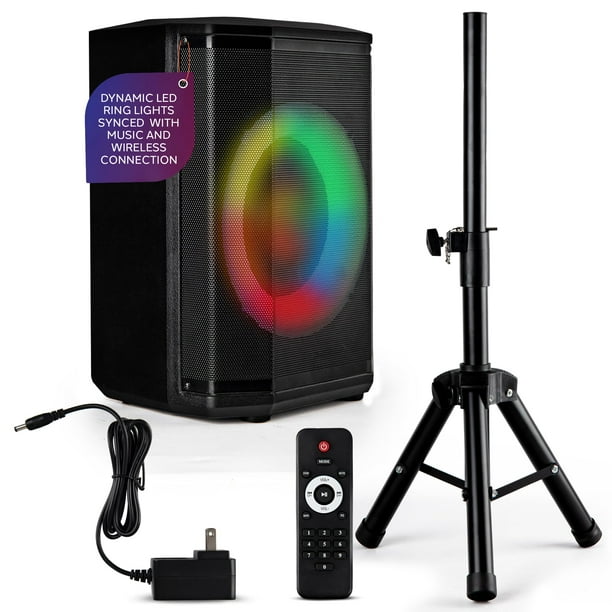 Altavoz Bluetooth Pyle, altavoz portátil de 8 pulgadas y 120 W con micrófono TWS