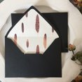 thumbnail image 4 of Retro Envelope Sceau Triangle Travail Méticuleux Couleur Doublée Plantes Arbres Mini Enveloppe Noire pour Fête, 4 of 7