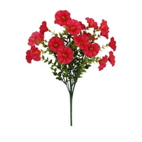 YaoliuBa Artificial Hibiscus Flower Bouquet Lifelike Faux Floral Arrangement for Home Office Wedding Party Decoration Indoor Outdoor Use