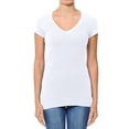 thumbnail image 6 of ClothingAve. Women Base Layer V-Neck Stretch T Shirt Solid or Stripe in Regular & Plus Size Female T-Shirt, 6 of 6