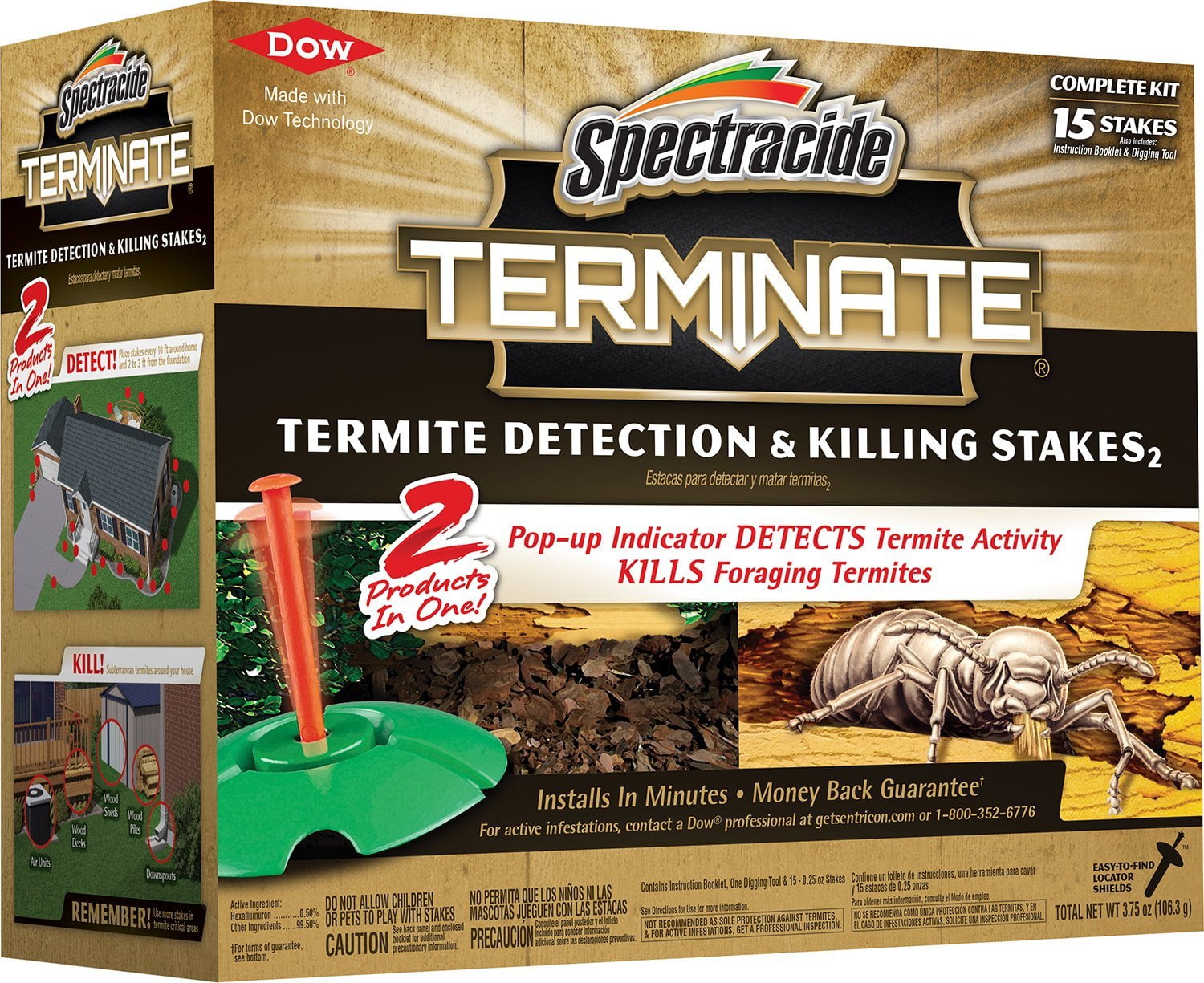 Spectracide Terminate Termite Detection And Killing Stakes, 15 Count