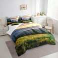 thumbnail image 3 of Feelyou 3D Rustic Nature Bedding Comforter Set 7pcs for Child, Farmhouse Plant Flower Tree Queen Bedding Sets, Countryside Reversible Queen Sheet Sets, Breathable Home Decor, 3 of 7