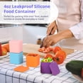 thumbnail image 2 of 8 PCS Silicone Snack Containers, 4oz Silicone Food Container, Reusable Small Food Storage Container for Lunch Box, Leakproof Dip Container to Go, Condiment Salad Dressing Container with Lid, 2 of 5