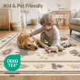 thumbnail image 4 of ODIKA 5'x7' Beige Abstract Geometric Design Washable Area Rug Intricate Motif Style Easy Care, Non-Shedding, Pet Friendly, for Small Living Room, Bedroom, 4 of 7