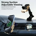 thumbnail image 3 of Wireless Car Charger, 15W Fast Charging Auto Clamping Phone Holders for Your Car Phone Mount for Car fit for iPhone 17 16 15 14 13 12 Pro Max 11 XR XS, Samsung Galaxy S25 Ultra S24 S23, Gold, 3 of 11