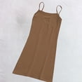 thumbnail image 7 of Kaemgyyd Womens Sleeveless Nightgowns Summer Square Neck Night Gown Solid Color Above the Knee Sleepwear（Brown,One Size）, 7 of 7
