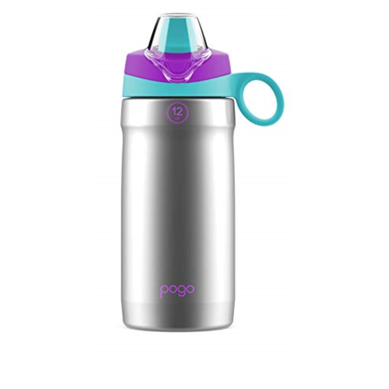 pogo 12oz stainless steel water bottle (mint/purple) - Walmart.com Pogo Stainless Steel Water Bottle