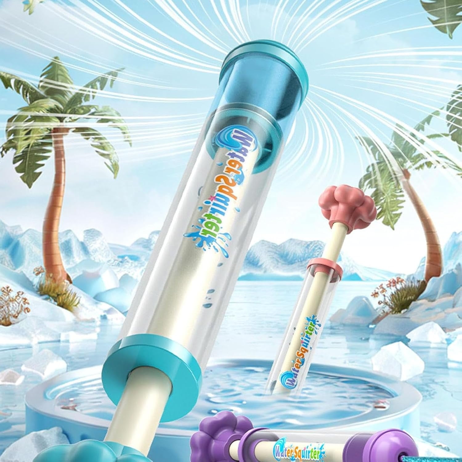 DJKDJL Fireworks Water Guns, Firework Water Gun, Romantic Water Guns for Adults & Kids, Bulk High Pressure Pull-Out Watergun for Party, Concert, Festival, Pool, Gathering, Proposal