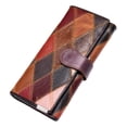 thumbnail image 4 of Cartera larga para mujer, monedero con cremallera, bolsillo multicolor de piel sintética, bolsillo para dinero en efectivo estilo D, 4 of 9