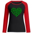 thumbnail image 4 of QIPOPIQ T-Shirts à Manches Longues à Col Rond pour Femmes T-Shirts de la Saint-Patrick T-Shirt Imprimé Trèfle de Printemps T-Shirt Vert Porte-Bonheur T-Shirts de la Saint-Patrick Tuniques Patchwork Hauts Chemises de Fête Aubaines, 4 of 4