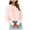 Pink, variant on Women's T-Shirts Long Sleeve Womens Fall Tops Fashion Solid Crewneck Crop Blouses Business Casual Navy S