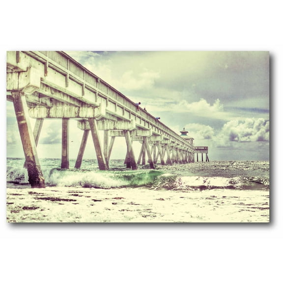 Courtside Market Long Pier Gallery-Wrapped Canvas Wall Art, 24x36