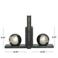 thumbnail image 3 of CosmoLiving by Cosmopolitan 7" Orb Silver Marble Bookends (Set of 2), 3 of 7