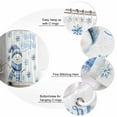 thumbnail image 5 of Blue Snowman Christmas Shower Curtains for Bathroom Waterproof Fabric Bath Curtains Decor Bath Tub Curtain Watercolor Snowflake Decorative Shower Curtain Sets with 12 Hooks, 72x72 Inch, 5 of 6