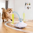 thumbnail image 1 of Juguete interactivo para gatos Pet Prime 3 en 1 con 6 plumas recargables por USB, 1 of 8