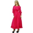 thumbnail image 1 of Bimba Robe Maxi Longue Décontractée en Coton pour Femme à Taille Smockée, 1 of 9