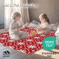 thumbnail image 4 of ODIKA 8'x10' Machine Washable Non-Slip Area Rug, Vintage Snowflake Medallion Holiday Festive Winter Wonderland High Traffic Rug, Red, 733079, 4 of 5