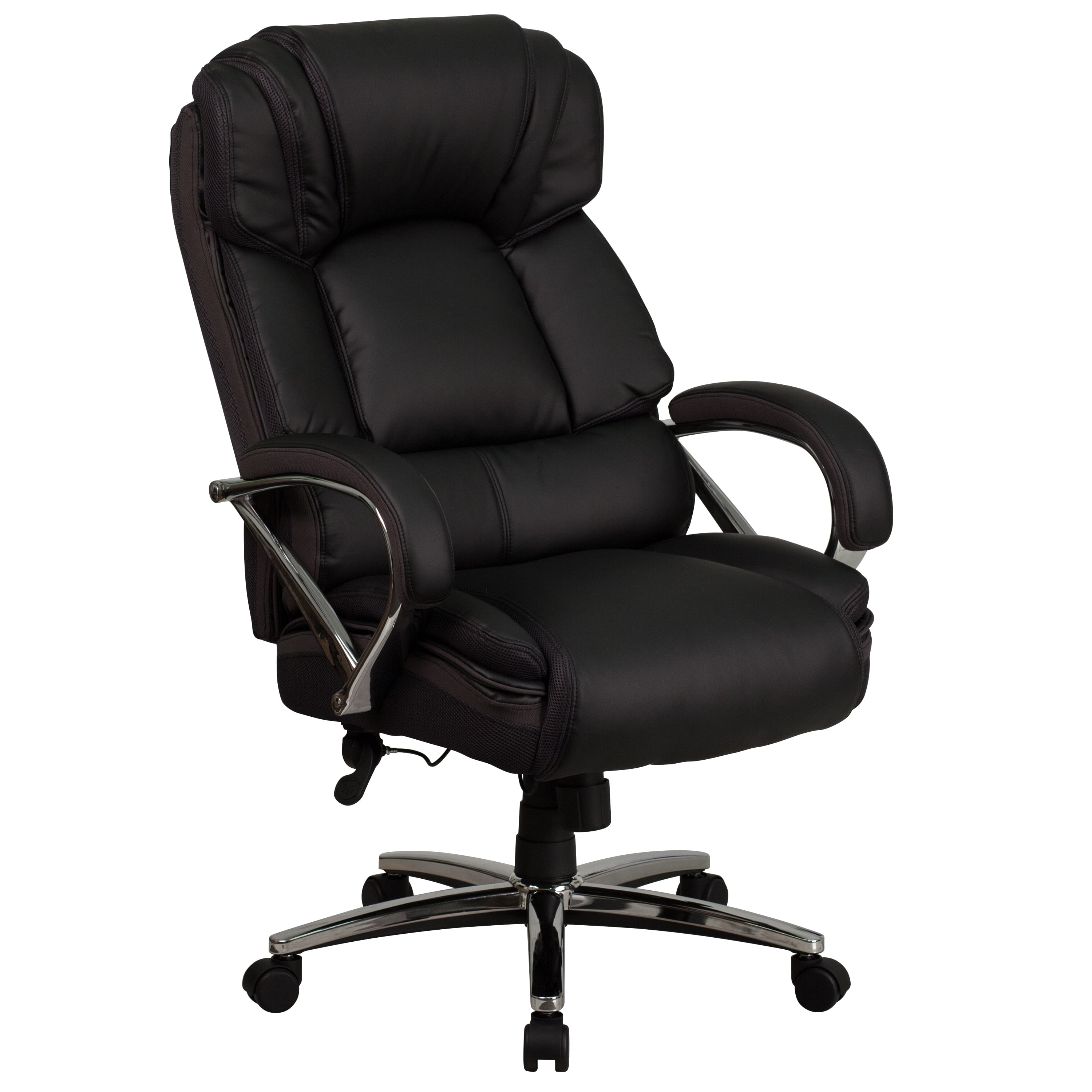 Flash Furniture Hercules Series 500 Lb Capacity Big And Tall Black Flash Furniture Hercules Series 500 Lb Capacity Big And Tall Black Leather Executive Swivel Office Chair With Padded Chrome Arms Com