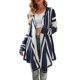 thumbnail image 1 of Sudadera con capucha para mujer, cárdigan de punto, suéter, manga larga, frente abierto Irfora Azul/Pequeña, 1 of 7