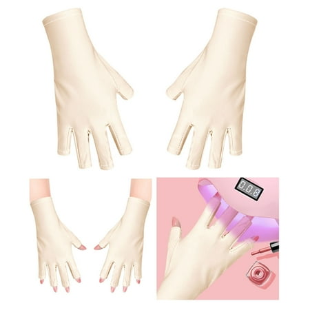 

Linjieee Special Gloves For Nail Salon Baking Lamp Heat Insulation Sun Protection Breathable Nail Leakage Gloves Set With Lamp