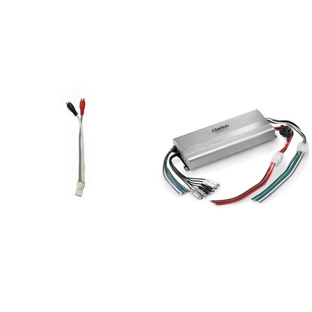 Clarion XC2510 UTV Marine Amplifier & Non-Ride Command RCA Adapter