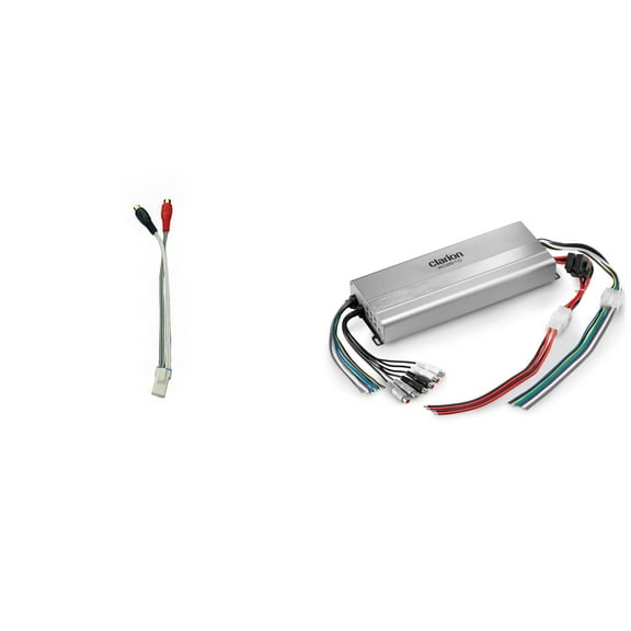 Clarion XC2510 UTV Marine Amplifier & Non-Ride Command RCA Adapter